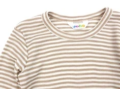 Joha rosa brun stribe bluse merinould/silke